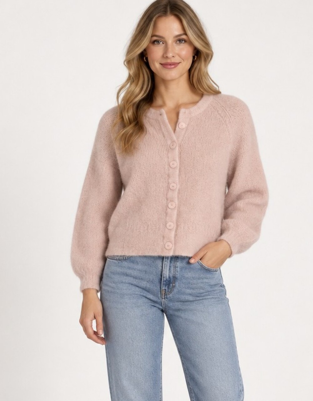 La Maille Sezane Blush Pink Baby Alpaca Quiet Luxury Minimalist Capsule